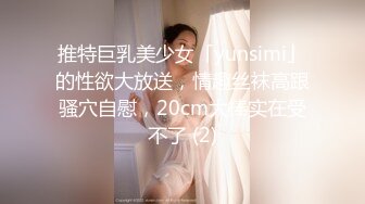 推特巨乳美少女「yunsimi」的性欲大放送，情趣丝袜高跟骚穴自慰，20cm大棒实在受不了 (2)