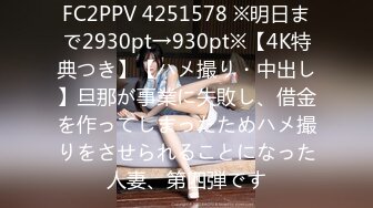 FC2PPV 4251578 ※明日まで2930pt→930pt※【4K特典つき】【ハメ撮り・中出し】旦那が事業に失敗し、借金を作ってしまったためハメ撮りをさせられることになった人妻、第四弾です