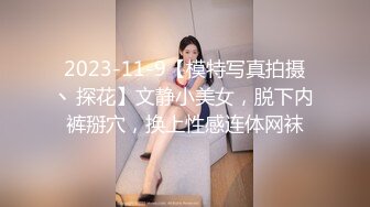 2023-11-9【模特写真拍摄丶探花】文静小美女，脱下内裤掰穴，换上性感连体网袜