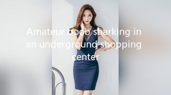 Amateur boob sharking in an underground shopping center