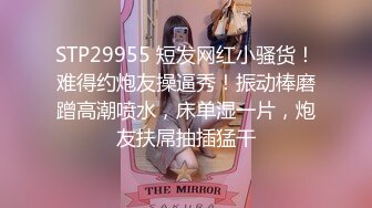 STP29955 短发网红小骚货！难得约炮友操逼秀！振动棒磨蹭高潮喷水，床单湿一片，炮友扶屌抽插猛干