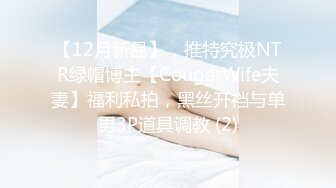 【12月新品】，推特究极NTR绿帽博主【CougarWife夫妻】福利私拍，黑丝开裆与单男3P道具调教 (2)